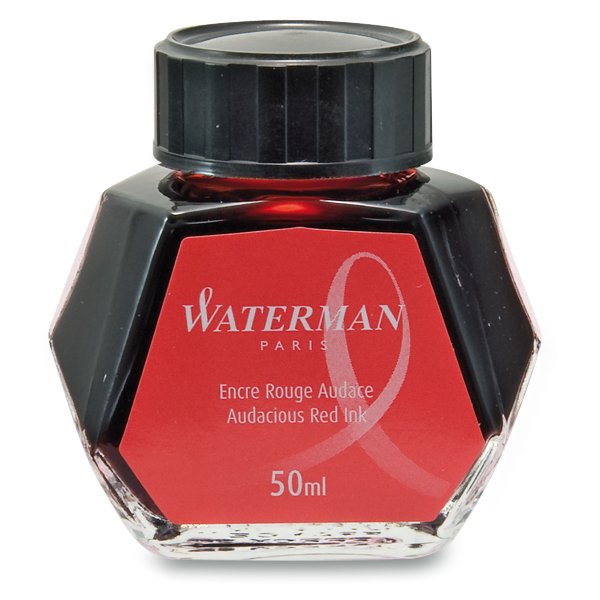 Psací potřeby - Lahvičkový inkoust Waterman červený