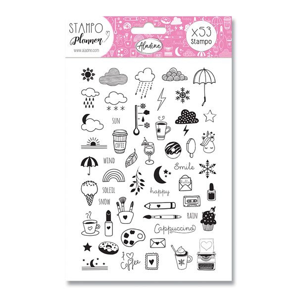 Školní a výtvarné potřeby - Stampo Planner Aladine - Pohodový den 53 ks