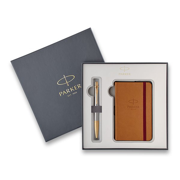 Psací potřeby - Parker Urban Premium Aureate Powder GT kuličková tužka, dárková sada se zápisníkem