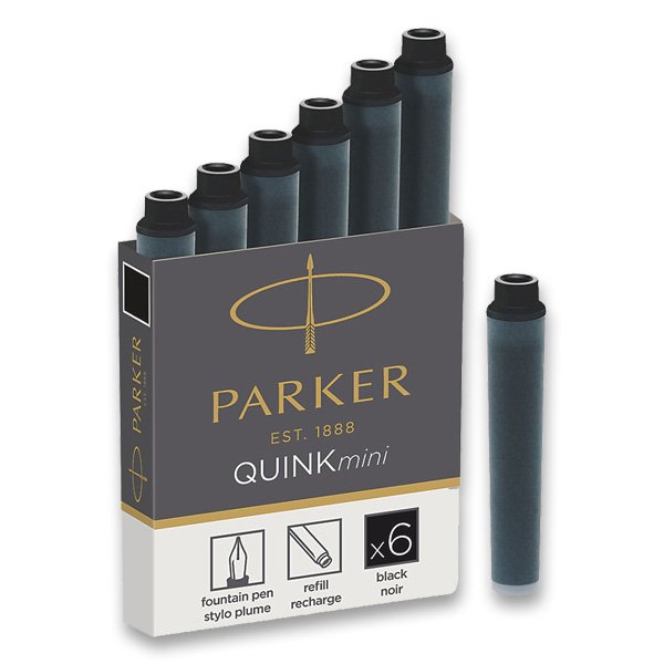 Psací potřeby - Inkoustové mini bombičky Parker černé