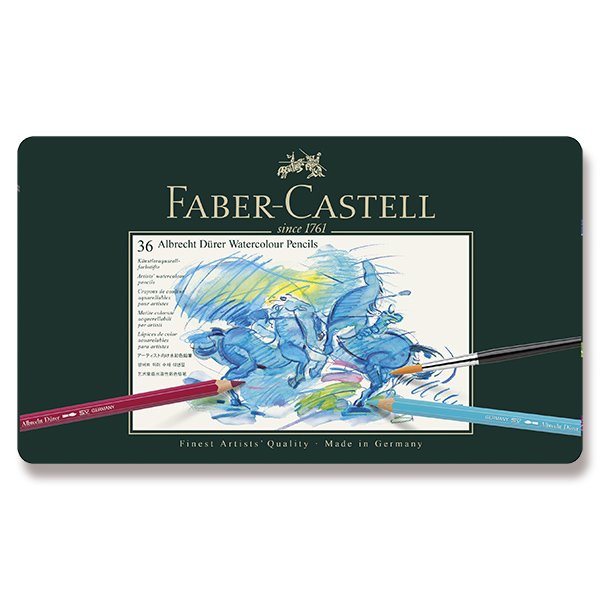 Psací potřeby - Akvarelové pastelky Faber-Castell Albrecht Dürer plechová krabička, 36 barev