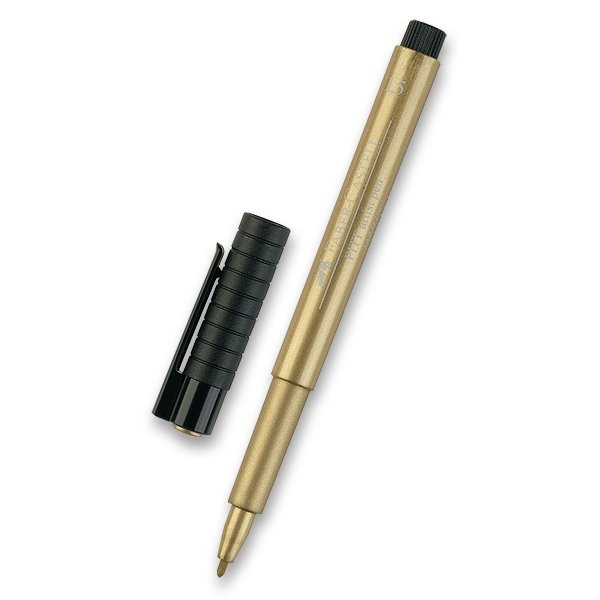 Psací potřeby - Popisovač Faber-Castell Pitt Artist Pen Metallic zlatý
