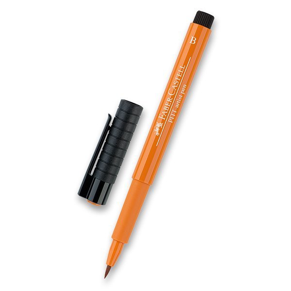 Psací potřeby - Popisovač Faber-Castell Pitt Artist Pen Brush - žluté a oranžové odstíny 186