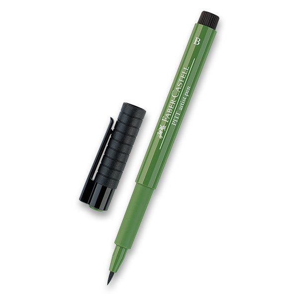 Psací potřeby - Popisovač Faber-Castell Pitt Artist Pen Brush - zelené odstíny 167