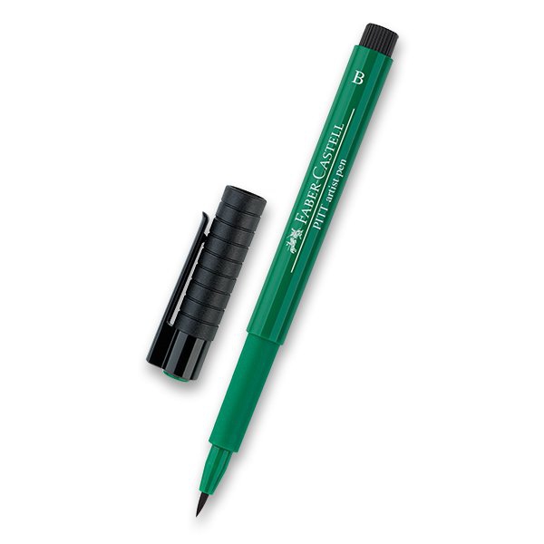 Psací potřeby - Popisovač Faber-Castell Pitt Artist Pen Brush - zelené odstíny 264