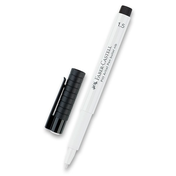 Psací potřeby - Popisovač Faber-Castell Pitt Artist Pen 1,5 mm, bílý