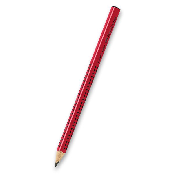 Psací potřeby - Grafitová tužka Faber-Castell Grip Jumbo červená, tvrdost B
