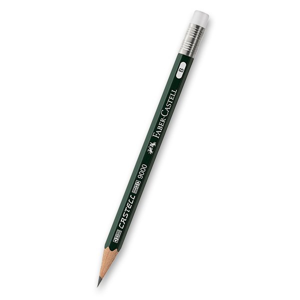 Psací potřeby - Grafitová tužka Faber-Castell Castell 9000 Perfektní tužka s pryží, bez víčka