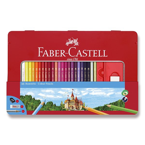 Psací potřeby - Pastelky Faber-Castell 48 barev + příslušenství