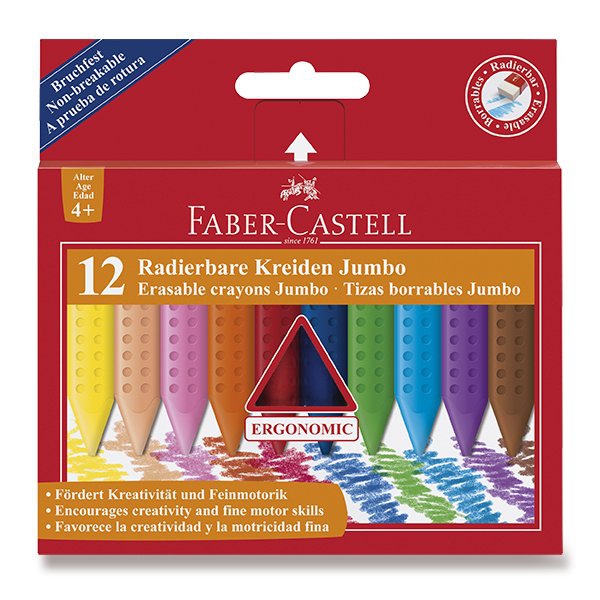 Psací potřeby - Pastelky Faber-Castell Plastic Colour Jumbo 12 barev