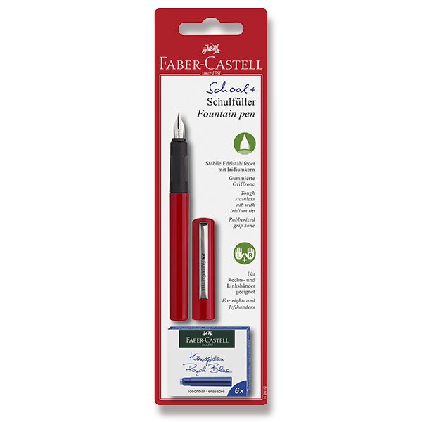 Psací potřeby - Bombičkové pero Faber-Castell červené