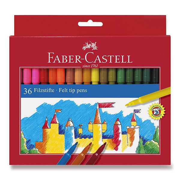 Psací potřeby - Dětské fixy Faber-Castell 36 barev