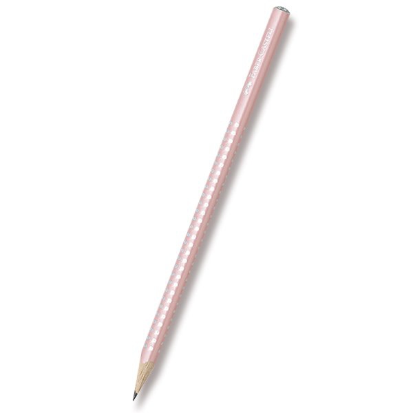 Psací potřeby - Grafitová tužka Faber-Castell Sparkle - perleťové odstíny sv. růžová