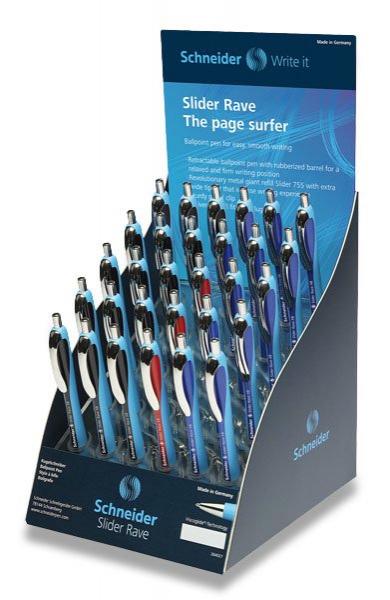 Psací potřeby - Kuličková tužka Schneider Slider Rave XB stojánek