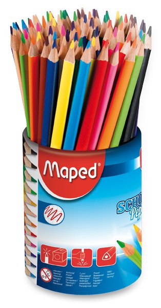 Psací potřeby - Pastelky Maped Color´Peps 72 kusů (6 x 12 barev) v dóze
