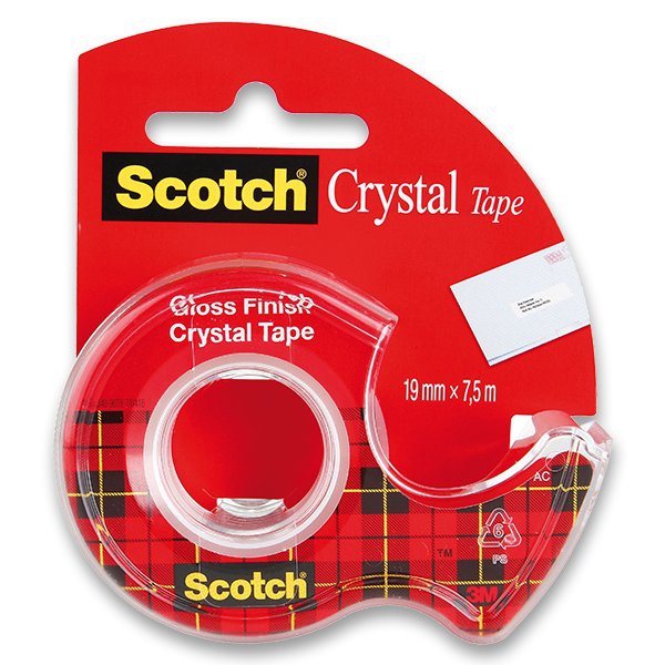 Obalový materiál drogerie - Samolepicí páska 3M Scotch Crystal 19 mm x 7,5 m