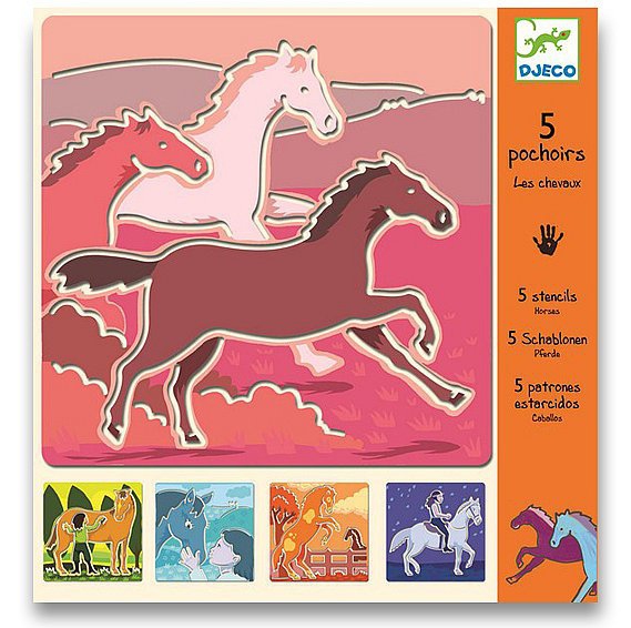 Školní a výtvarné potřeby - Šablony Djeco - Koně