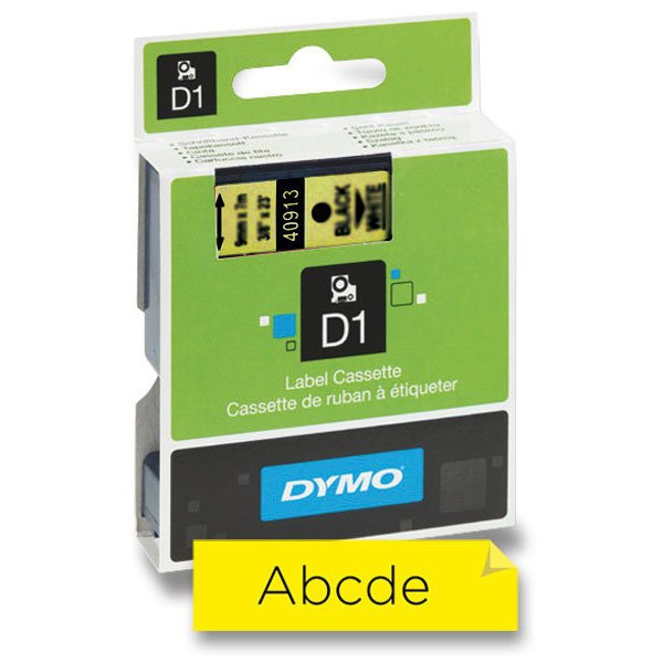 Kancelářské potřeby - Dymo - samolepicí polyesterové pásky pro štítkovače černá / žlutá