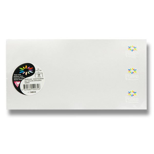 Papír tiskopisy - Obálka Clairefontaine perleťová perleťová bílá, DL