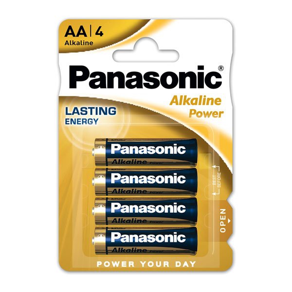 Kancelářské potřeby - Baterie Panasonic Alkaline Power AA, 4 ks