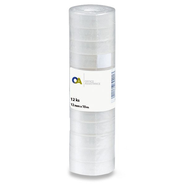 Obalový materiál - Samolepicí páska 12 mm x 10 m, 12 ks