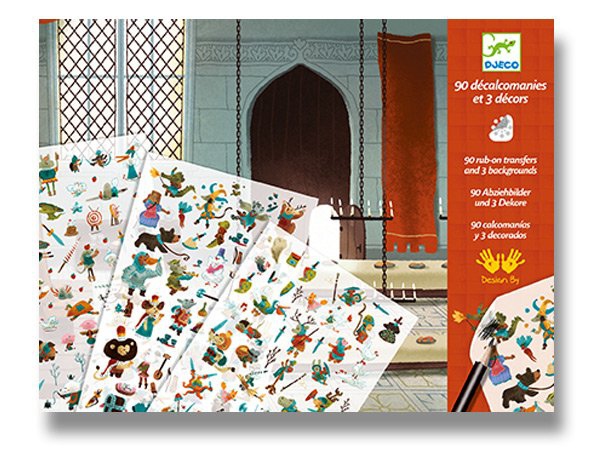 Školní a výtvarné potřeby - Sada Djeco s protlačovacími obrázky - Hradní hostina