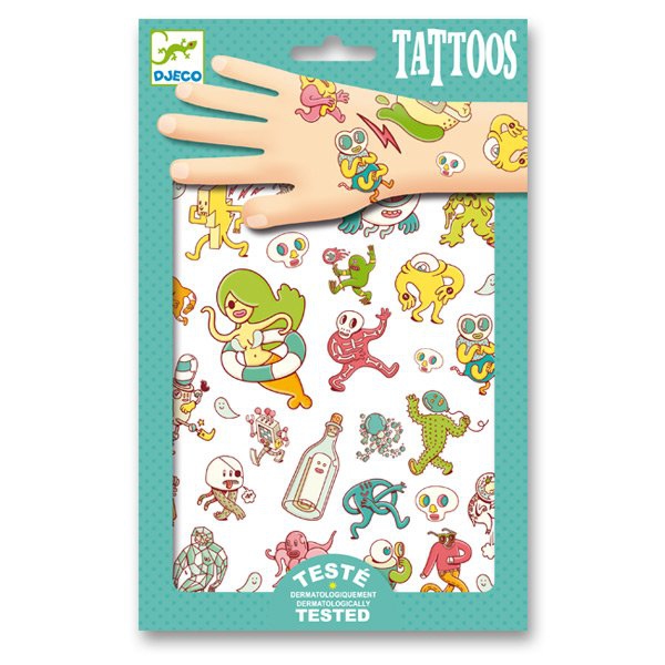 Školní a výtvarné potřeby - Tetování Djeco Bláznivé figurky
