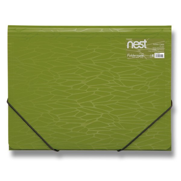 Třídění a archivace - Tříchlopňové desky s gumou FolderMate Nest olivově zelená