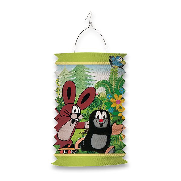 Školní a výtvarné potřeby - Papírový lampion Krteček délka 28 cm