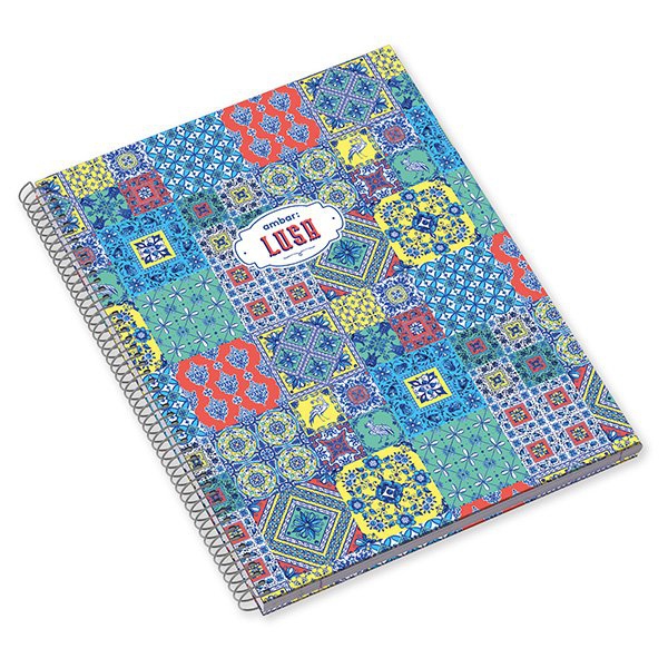 Papír tiskopisy - Kroužkový blok Ambar Lusa A4, linkovaný, 120 listů, mix motivů