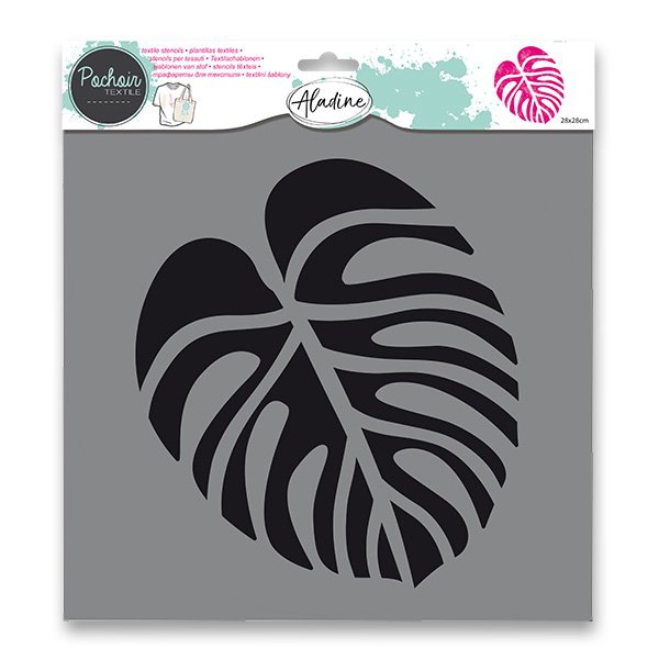 Školní a výtvarné potřeby - Plastová šablona AladinE List - 28 x 28 cm