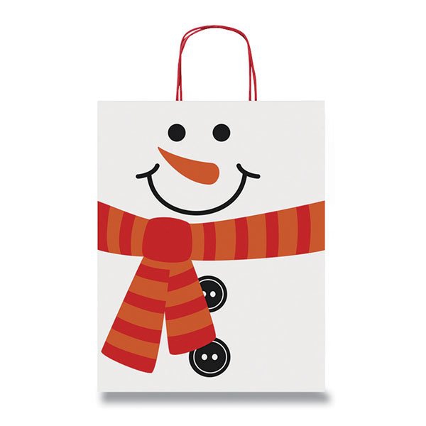 Obalový materiál - Dárková taška Fantasia Sněhulák 260 x 120 x 345 mm