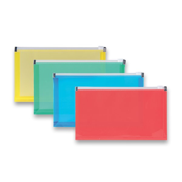 Třídění a archivace - Plastová ZIP obálka DL, mix barev