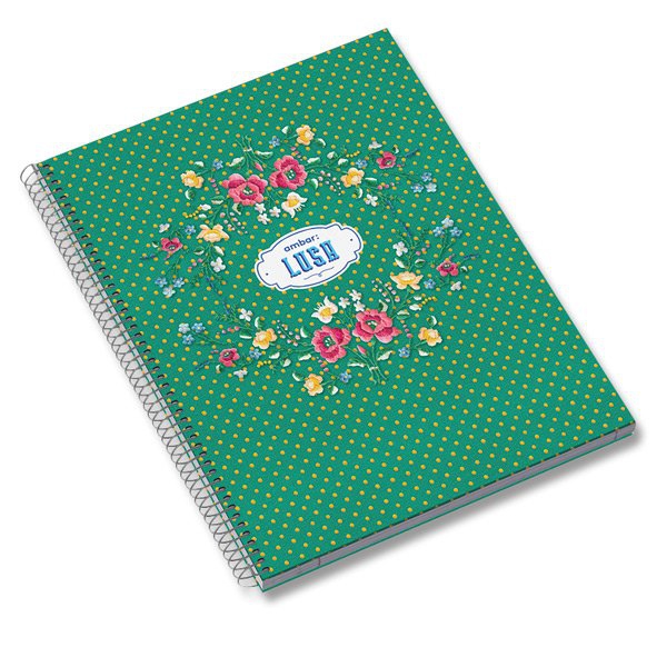 Papír tiskopisy - Kroužkový blok Ambar Lusa A4, linkovaný, 120 listů, mix motivů