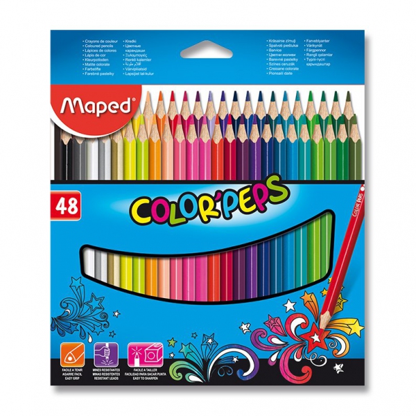 Psací potřeby - Pastelky Maped Color´Peps 48 barev