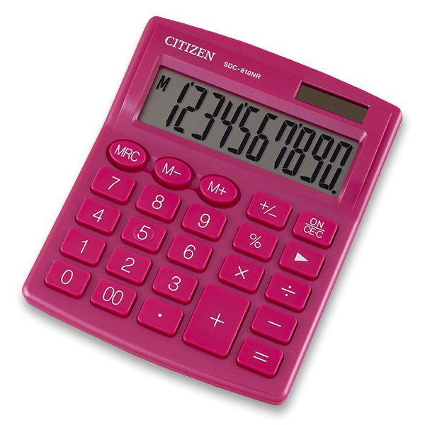 Kancelářské potřeby - Stolní kalkulátor Citizen SDC-810NR růžový
