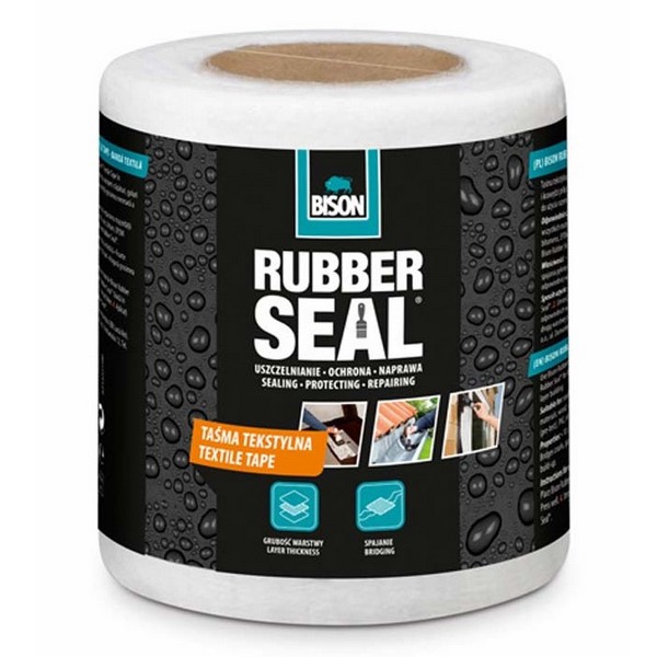 Obalový materiál drogerie - BISON RUBBER SEAL Textilní páska 10 cm x 10 m