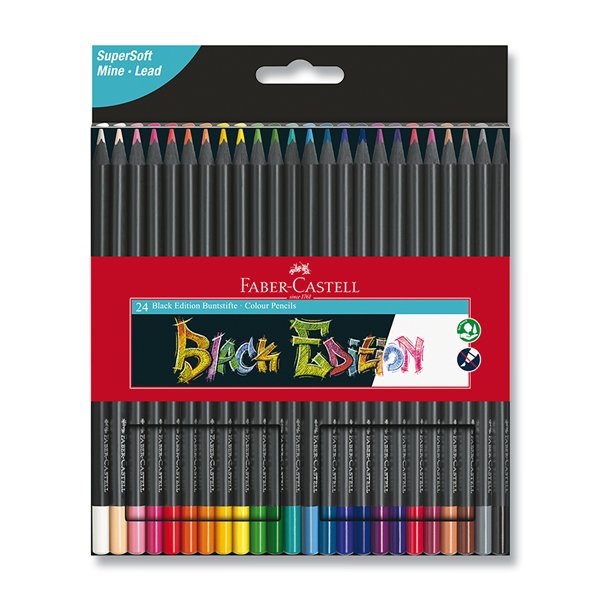 Psací potřeby - Pastelky Faber-Castell Black Pencil 24 barev