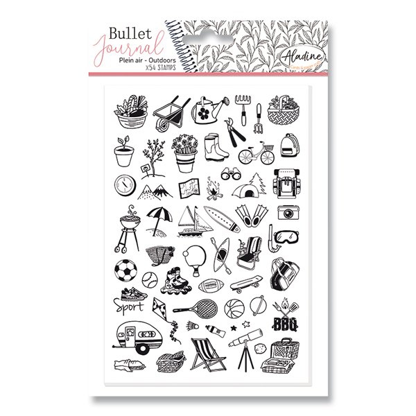 Školní a výtvarné potřeby - Razítka Stampo Bullet Aladine - Venku 54 ks