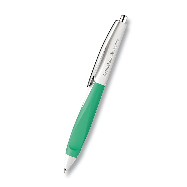 Psací potřeby - Kuličková tužka Schneider Haptify bílá/ zelená