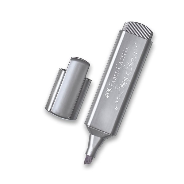 Psací potřeby - Zvýrazňovač Faber-Castell Textliner 46 Metallic metalický stříbrný
