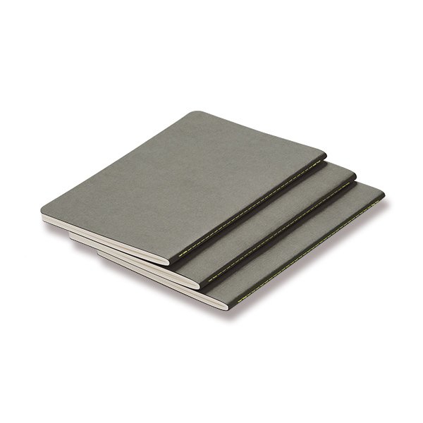 Psací potřeby - Sešity LAMY B5 - měkké desky A5, linkované, 3 ks, grey