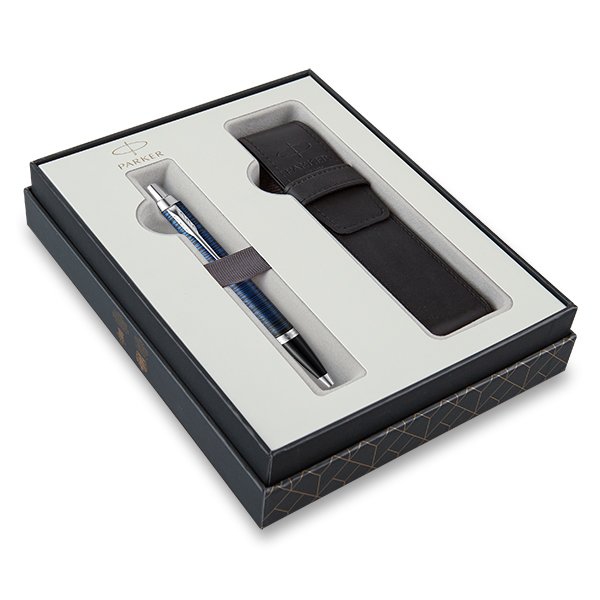 Psací potřeby - Parker IM Core Blue Origin kuličková tužka, dárková sada s pouzdrem