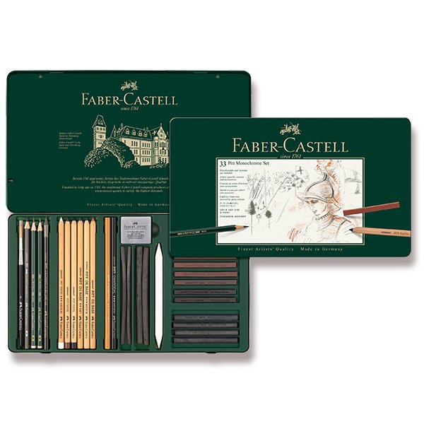 Psací potřeby - Grafitové tužky Faber-Castell Pitt Monochrome sada 33 ks