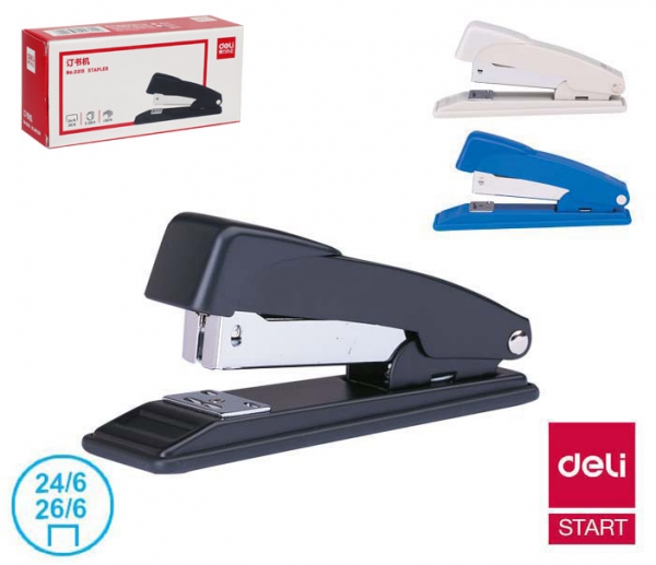 Kancelářské potřeby - Sešívačka celokovová DELI 0315, mix