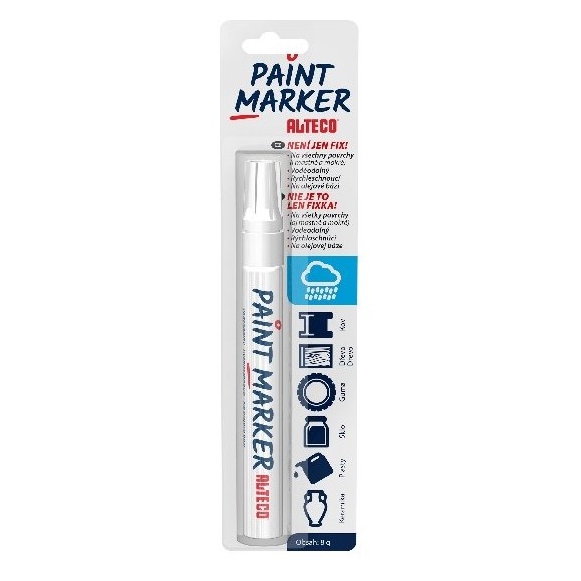 Psací potřeby - ALTECO Paint Marker bílý popisovač