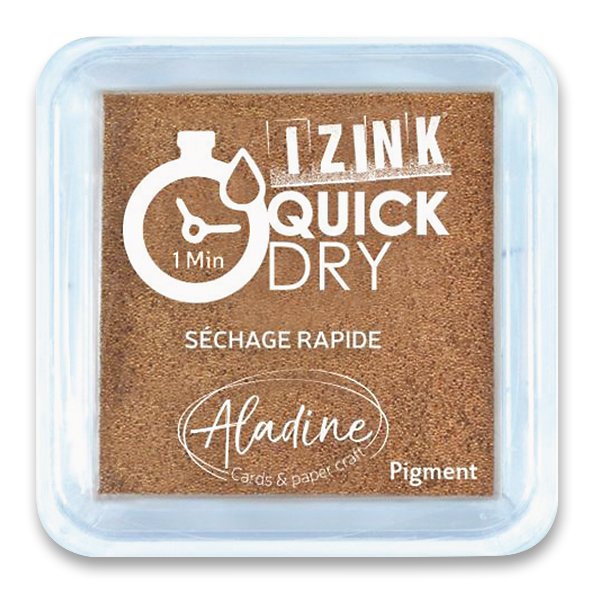 Školní a výtvarné potřeby - Razítkovací polštářek Aladine Izink Quick Dry měděná