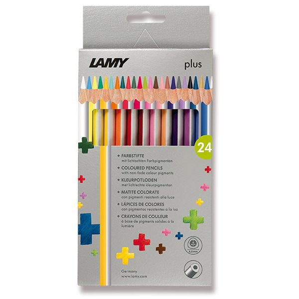 Psací potřeby - Lamy plus pastelky, 24 barev