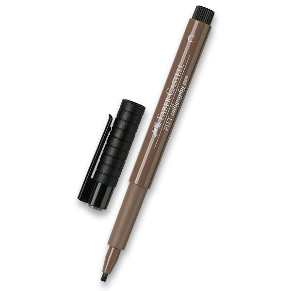 Psací potřeby - Popisovač Faber-Castell Pitt Artist Pen Calligraphy hnědý