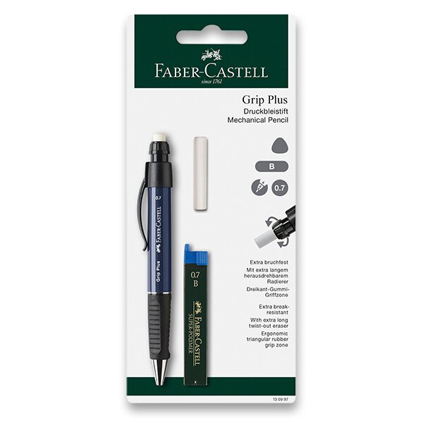Psací potřeby - Mechanická tužka Faber-Castell Grip Plus mix barev